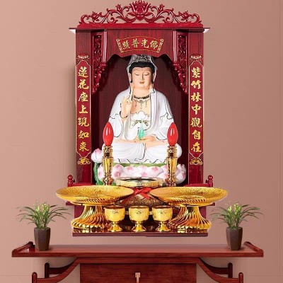 自在缘新款拆装佛龛财神爷柜子摆放供奉台神龛佛像架神台壁挂式 20个图4