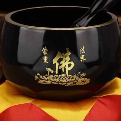 日式道具用品心经法器佛具铜罄纯铜豆瓣铜磬铜庆铜钵佛音碗修行钵图3