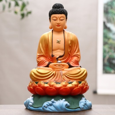 厂家批发树脂佛像阿弥陀佛药师佛大日如来佛祖三宝佛释迦佛像供奉图2