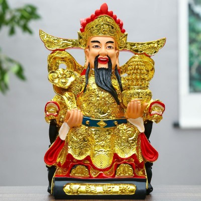 义乌厂家批发树脂佛像招财财神爷红衣元宝财神神像供奉元宝财神爷图2