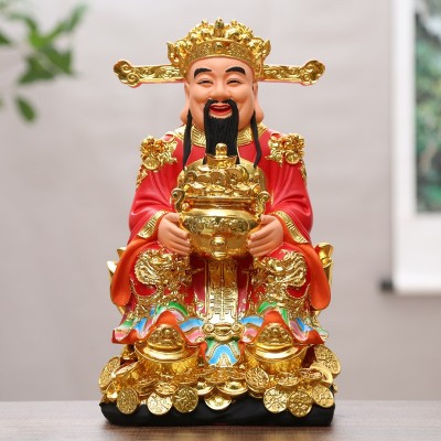 厂家批发家用红衣财神爷招财文财神居家供奉店铺开业财神摆件佛像图2