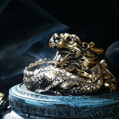 三足香炉 仿古熏香炉 盘香香薰炉 供佛用品 檀香摆件炉图3