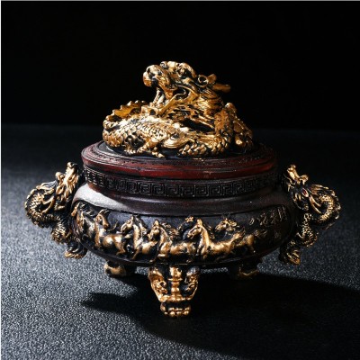 三足香炉 仿古熏香炉 盘香香薰炉 供佛用品 檀香摆件炉图4