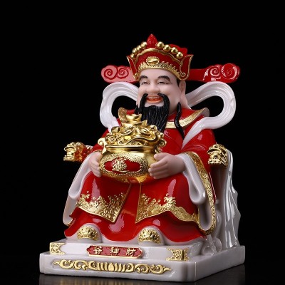 厂家直供汉白玉财神佛像批发 家居摆件财神 文财神 店铺开业财神 3个图4