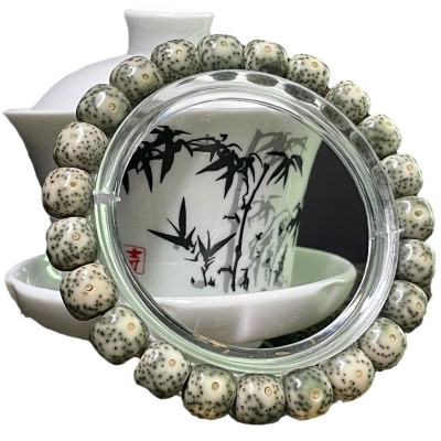 青花瓷桶珠单圈海南星月菩提文玩饰品手串批发货源地佛珠手链文玩图5