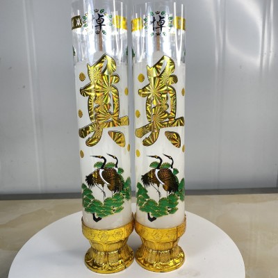 清明祭奠蜡烛红色奠烛防风白色蜡烛白事祭祖用品殡葬用品 2件图2