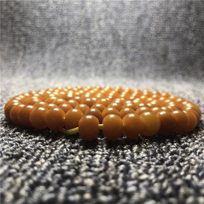 厂家供应 108颗 风化苹果圆形菩提根手串 菩提根108佛珠手链批发 2条图3