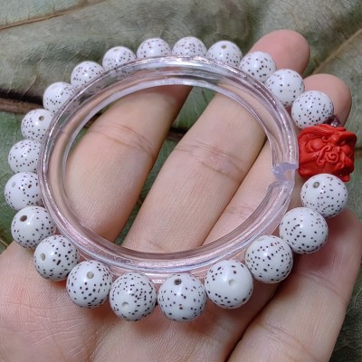 星月菩提高抛精工素珠单圈手串菩提子顺白干磨高密 2个图2
