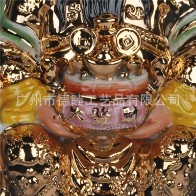陶瓷金身抱炉财神爷 10-24寸传统佛像神像工艺品摆件厂家批发图5
