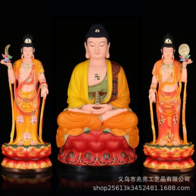 厂家批销日光/月光菩萨药师佛药师坛城佛堂供奉东方三圣佛像工艺图3