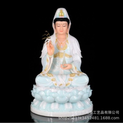 汉白玉雕三宝弥勒释迦阿弥陀佛像观音地藏王华严娑婆三圣文殊普贤图5