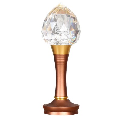 LED七彩合金莲花灯插电供佛长明灯一对水晶尖球家用供灯大量批发图5