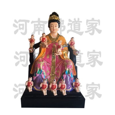 碧霞元君琼宵娘娘云霄娘娘三肖娘娘极彩树脂神像居家供图4