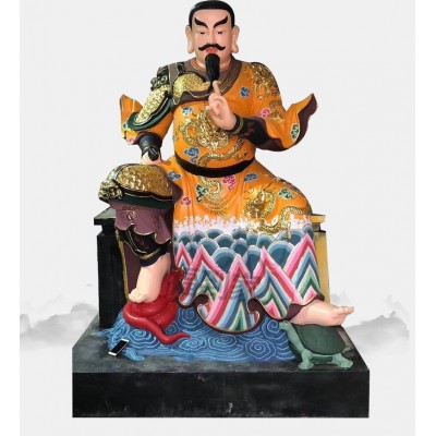武当山真武大帝神像 玄武大帝佛像 足踏龟蛇真武祖师塑像图片大全图5
