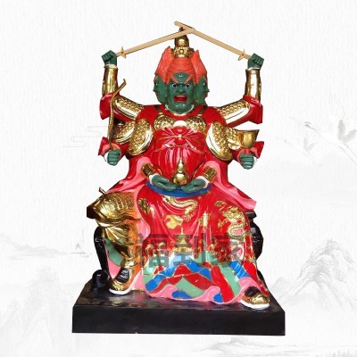 玻璃钢彩绘 南方火帝君神像 中火老母佛像 火神庙供奉佛像雕塑图2