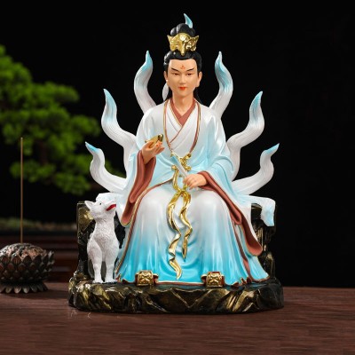 树脂九尾狐神仙狐男狐女家用供奉摆件工艺品12寸16寸19寸26寸批发图3