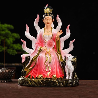 树脂九尾狐神仙狐男狐女家用供奉摆件工艺品12寸16寸19寸26寸批发图2