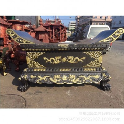 厂家铸造寺庙庵堂元宝桌铸铁神台桌禅寺寺院室外纯铜供桌寺庙摆件图3