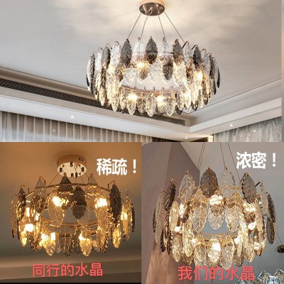 轻奢客厅水晶吊灯现代大气主卧室房间个性高档餐厅饭厅椭圆形灯饰图4