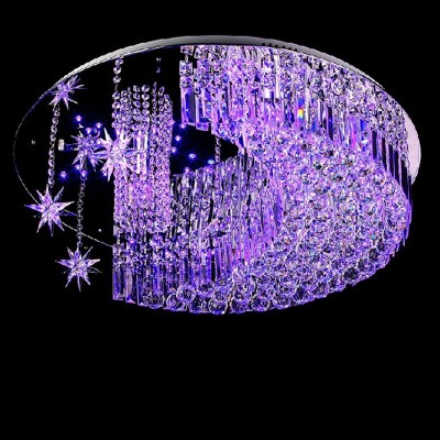 现代时尚水晶灯客厅灯卧室餐厅灯饰星星月亮吸顶灯具古镇厂家直批