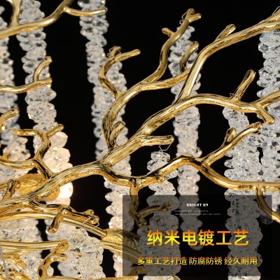 法式客厅水晶吊灯现代简约卧室灯房间奶油2023年新款网红轻奢灯具图3
