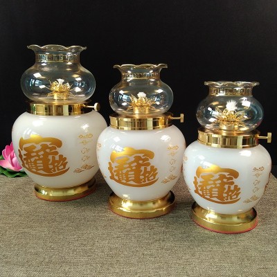 厂家直销琉璃玉佛灯佛前供灯 莲花灯供灯酥油灯家用灯长明灯图3