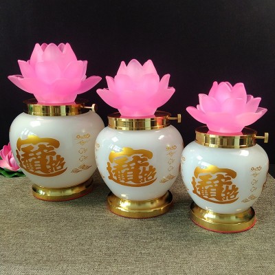 厂家直销琉璃玉佛灯佛前供灯 莲花灯供灯酥油灯家用灯长明灯图2
