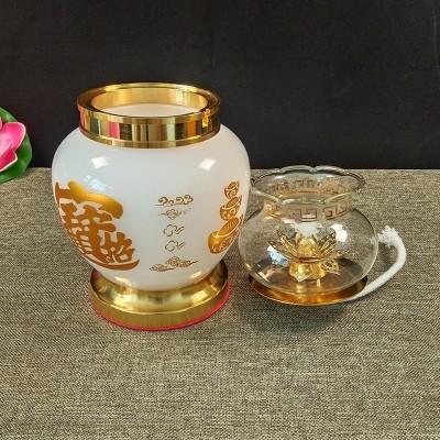 厂家直销琉璃玉佛灯佛前供灯 莲花灯供灯酥油灯家用灯长明灯图4