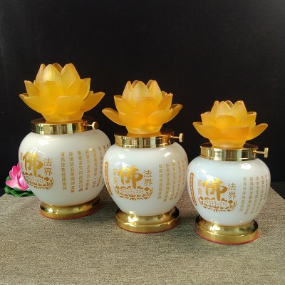 厂家直供液体酥油灯莲花灯长明灯佛堂供灯佛灯佛具批发家居长明灯图2