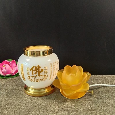 厂家直供液体酥油灯莲花灯长明灯佛堂供灯佛灯佛具批发家居长明灯图3