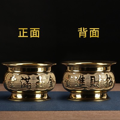 厂家直供纯铜大边香炉批发竹签香黄铜摆件薰立香炉铜摆件家居用品图4