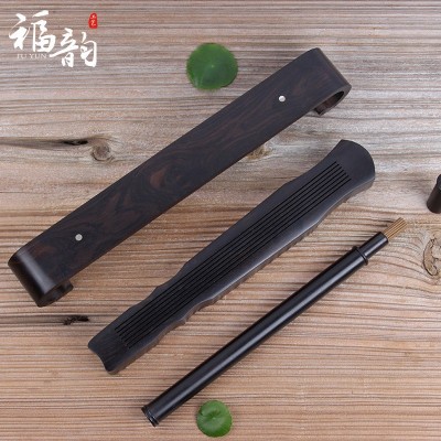 紫光檀古琴卧香炉 黑檀木非洲酸枝线香炉 熏香炉 香盒镂空 批发图2