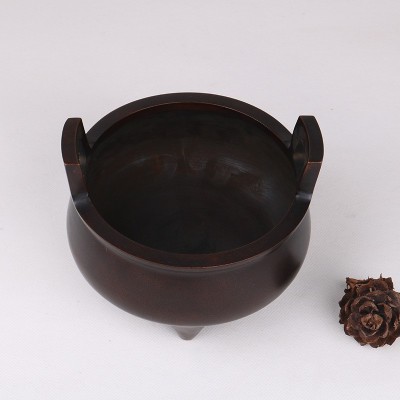 方耳炉清玉玩堂款纯铜香炉复古摆件点香供佛工艺品收藏苏工包浆图3