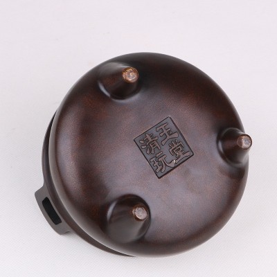 方耳炉清玉玩堂款纯铜香炉复古摆件点香供佛工艺品收藏苏工包浆图4