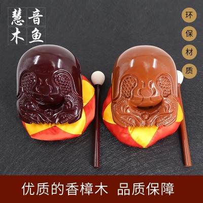 慧音木鱼 寺庙家用香樟木木鱼3.5寸~8寸厂家批发图2