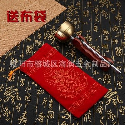 自动引磬 伸缩木柄引罄 引庆 寺庙法会法器手磬图4