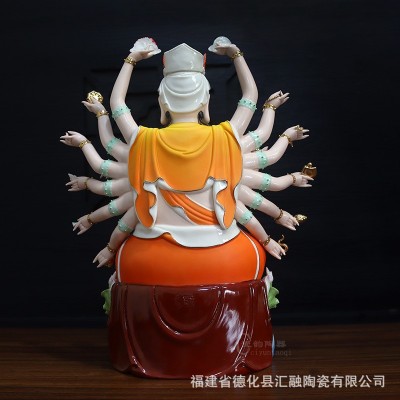 陶瓷准提佛母神像准提菩萨佛像准胝菩萨七俱胝佛母千手观音摆件图4