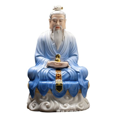 陶瓷三清神像三清道祖像太上老君元始道德灵宝天尊供奉道家祖师爷图5