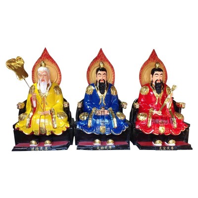 玻璃钢彩绘太上老君神像 上清道德天尊神像 寺庙供奉三清祖师佛像图4