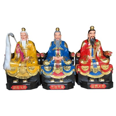 玻璃钢彩绘太上老君神像 上清道德天尊神像 寺庙供奉三清祖师佛像图5