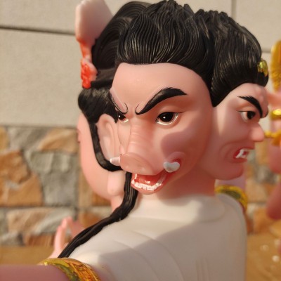 汉白玉彩绘斗姆元君神像 斗姆姥佛像雕塑 佛像制作厂批发图5