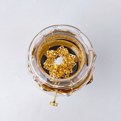 厂家批发液体酥油灯玻璃莲花灯家用调光灯防风长明灯铜茶灯酥油灯图2