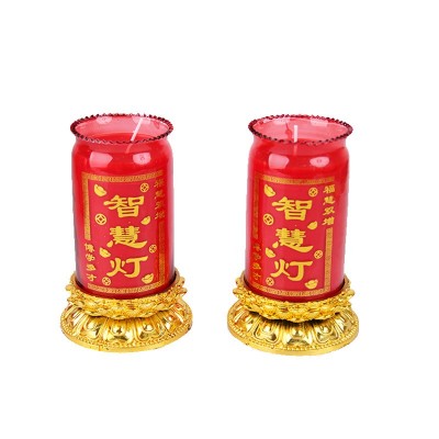 厂家供应智慧灯酥油供灯佛灯 无烟室内供佛玻璃杯红色玻璃酥油灯图5