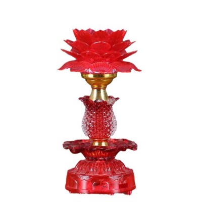佛具用品LED莲花灯家用供佛观音佛供灯佛前灯七彩变色莲花长明灯图5