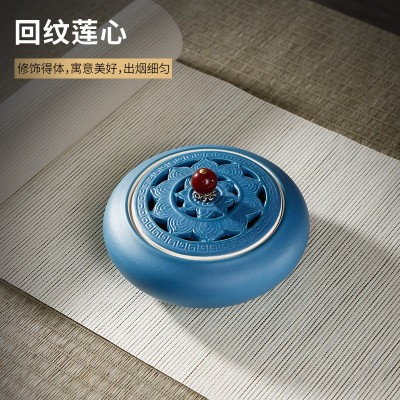陶瓷香炉打香篆用品沉香盘香炉熏香炉香道焚香炉厂家批发莲心炉图3