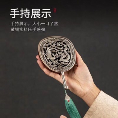 新中式全铜创意铁扇香炉家用沉香檀香室内香薰炉香道文创家居摆件图5