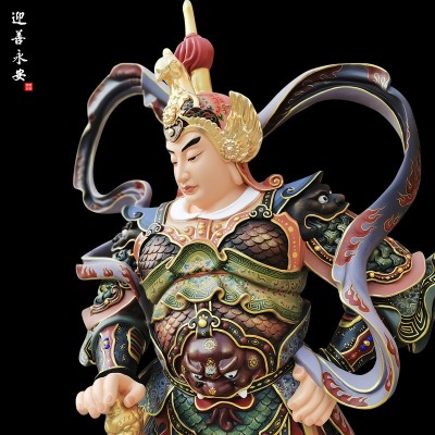 韦陀菩萨玻璃钢 生漆脱胎佛像韦驮护法家居佛堂供奉摆件 迎善永安图4
