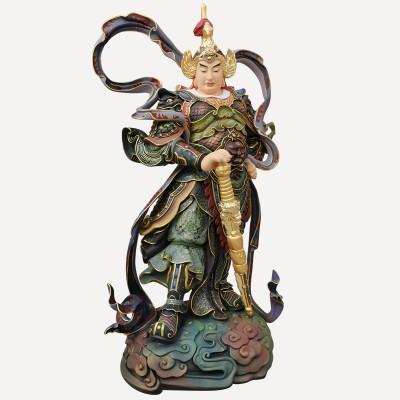 韦陀菩萨玻璃钢 生漆脱胎佛像韦驮护法家居佛堂供奉摆件 迎善永安图5