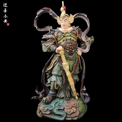 韦陀菩萨玻璃钢 生漆脱胎佛像韦驮护法家居佛堂供奉摆件 迎善永安图2