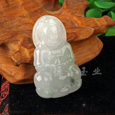 翡翠观音佛吊坠 翡翠B货吊坠 冰种观音佛 巴山玉AB货吊坠批发图5